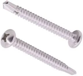 Cross recessed drilling screws