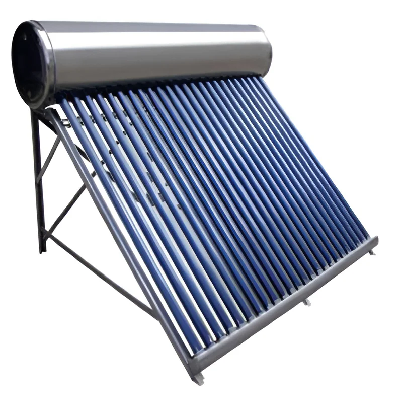 Evacuated Tubes Solar Collector Connected Directly To A Horizontal Storage Tank 1